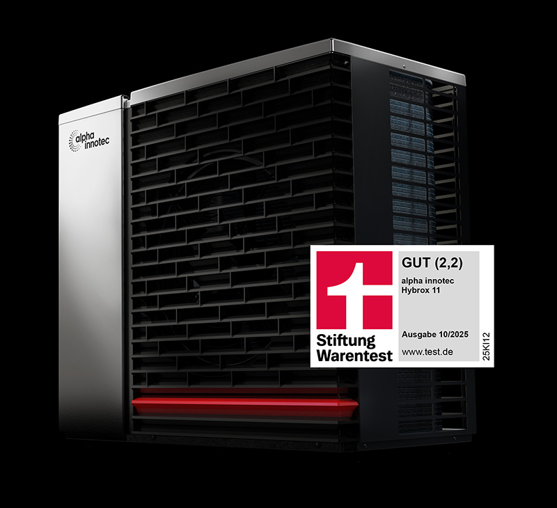 Hybrox 11 Wärmepumpe ausgezeichnet von Stiftung Warentest